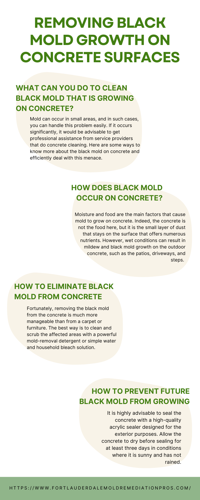 Removing Black Mold Growth on Concrete Surfaces